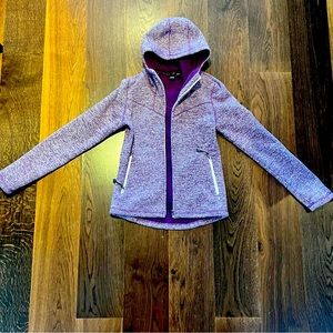 Bench wool blend hooded zip up jacket. Purple.M